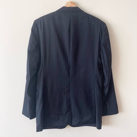 Brooks Brothers Navy Pinstripe Men's Wool Blazer Italian Fabric Size 41R - Picture 5 of 10